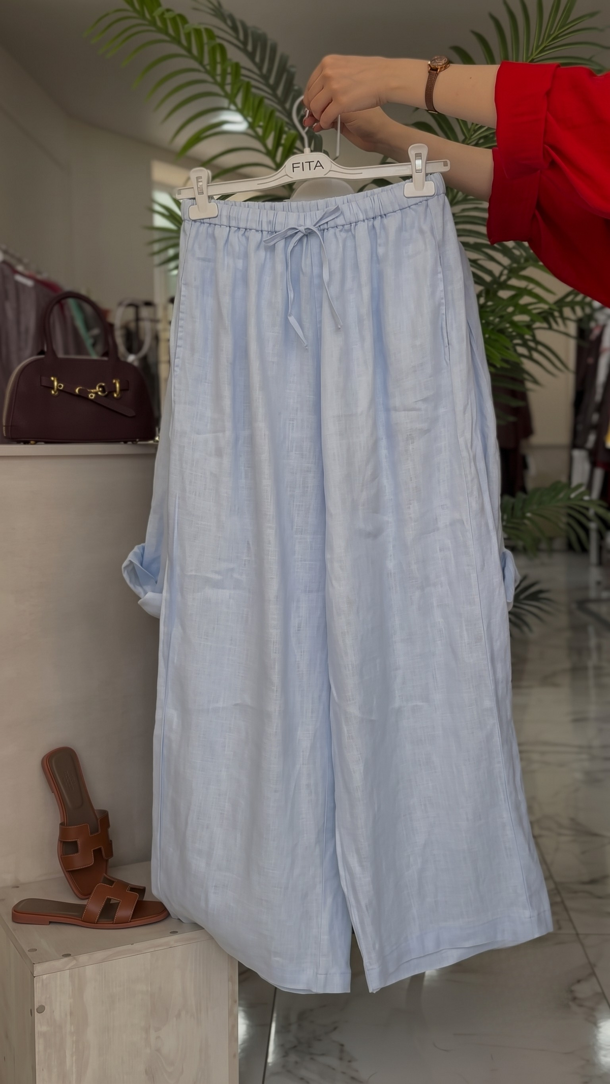 Sandstone Sky Blue Floral Embroidered Soft Co Ord Set