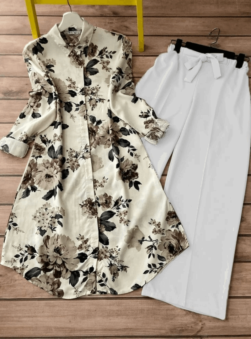 Talia Printed Top with Bottom Closure