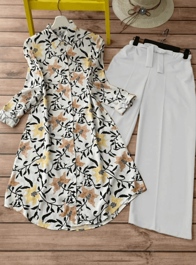 Flamingo Coord Top with Bottom Closure
