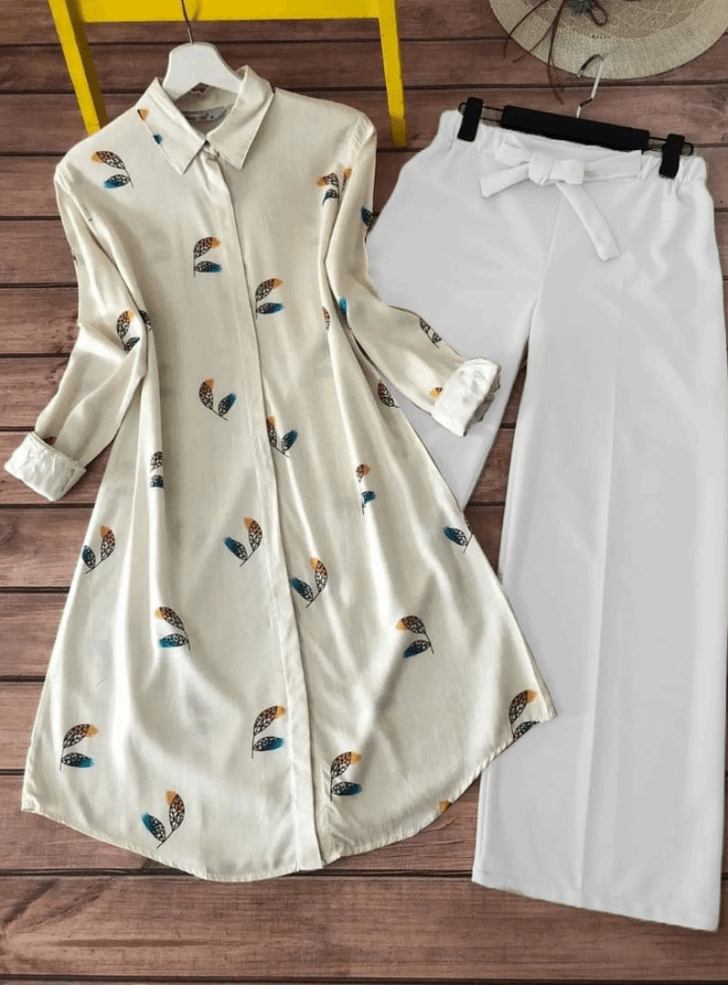 Flamingo Coord Top with Bottom Closure