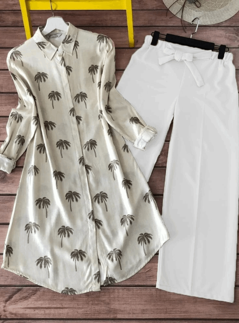 Flamingo Coord Top with Bottom Closure