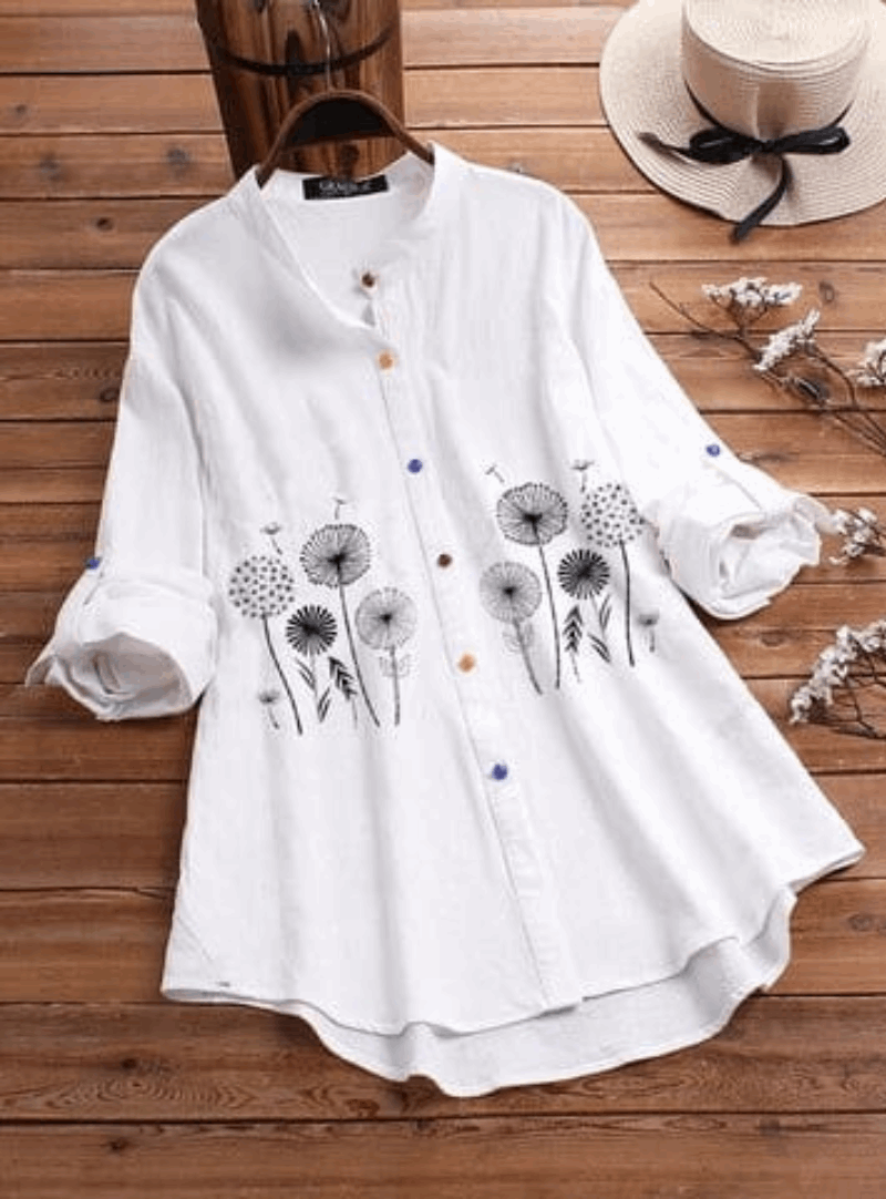 Women White Printed Tunic