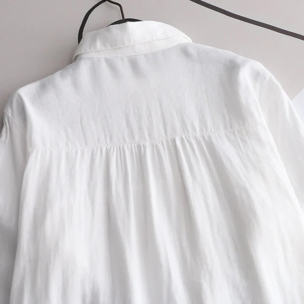 Pure Cotton Schiffli Embroidered Full Sleeves Shirt