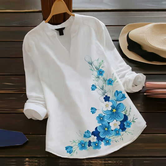 Blue Flower Design Top