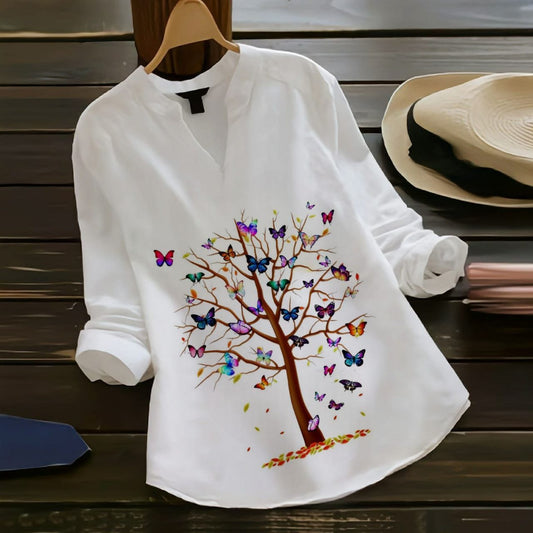 Butterfly on a Tree Design Top