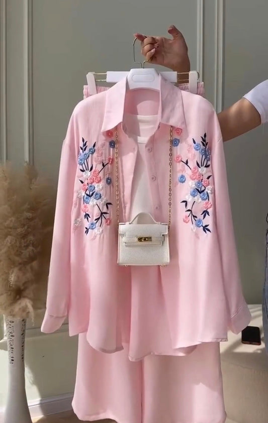 Breezy Bloom Haven Co-Ord Set Pink