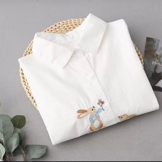 Women Rabbit Charm Shirt