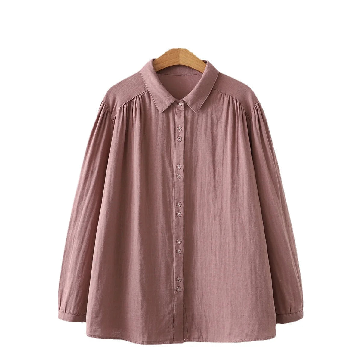 New Autumn 2 Layers Cotton Yarn Women Shirts