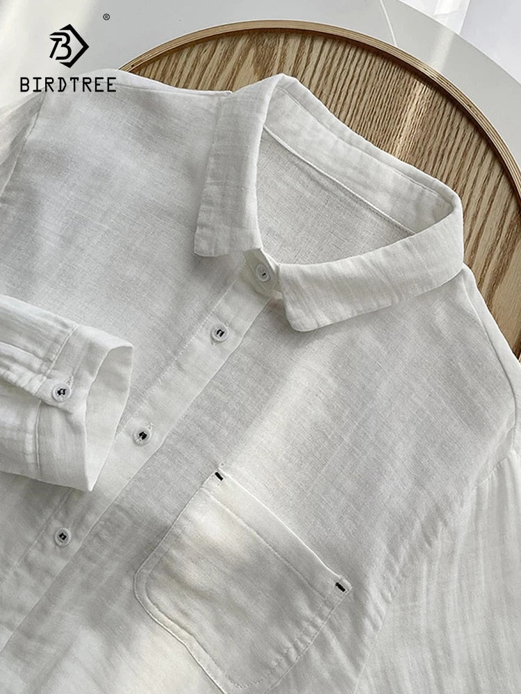 New Autumn Cotton White Shirts Women