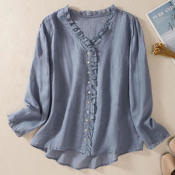 Classic Cotton Frilled Shirt