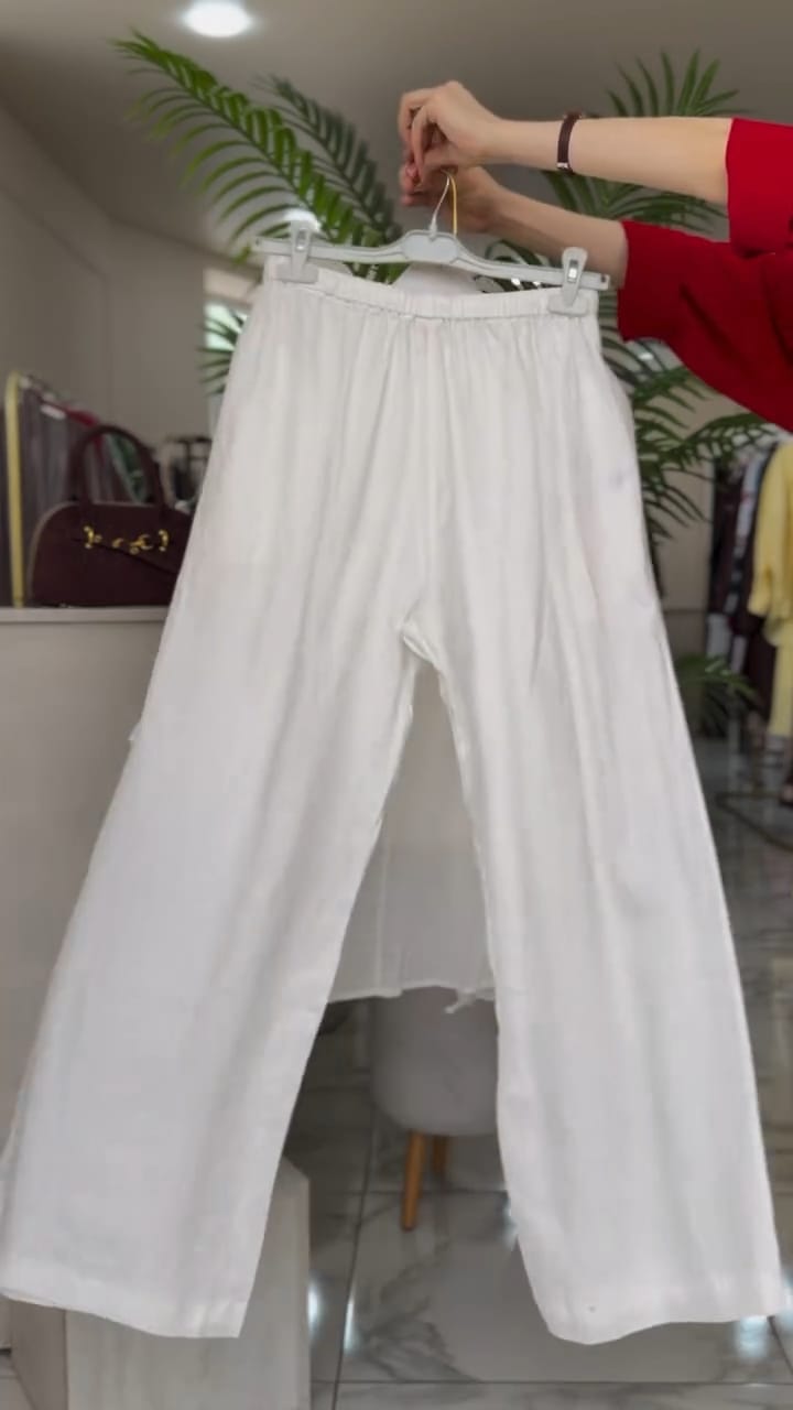 Sandstone White Floral Embroidered Soft Co Ord Set