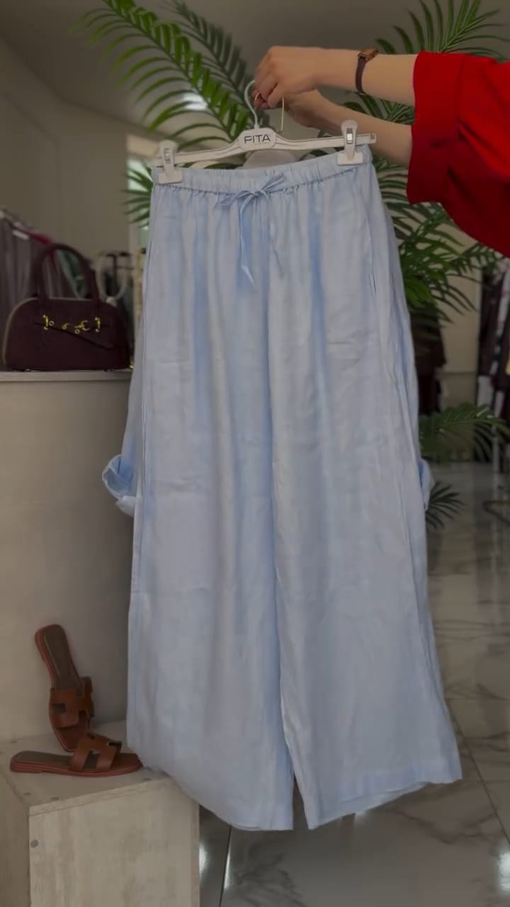 Sandstone Sky Blue Floral Embroidered Soft Co Ord Set