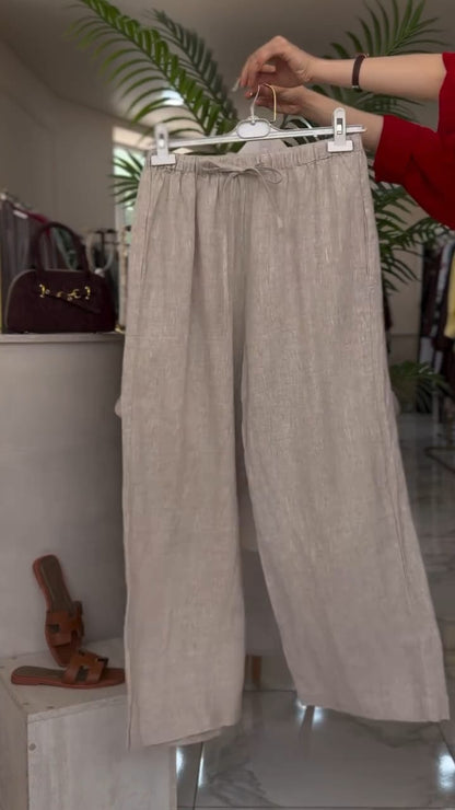 Sandstone Light Taupe Floral Embroidered Soft Co Ord Set