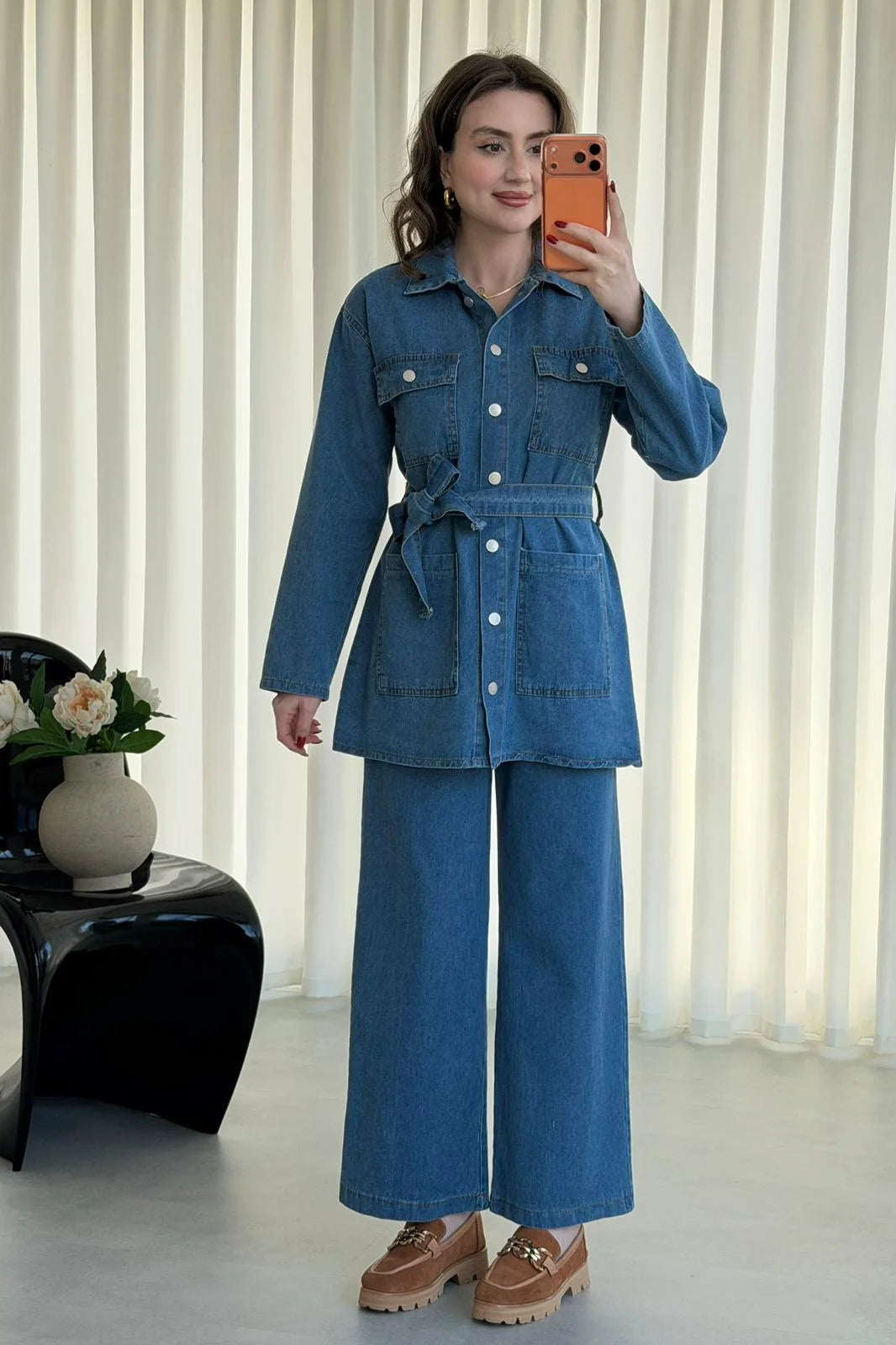 Gelato Light blue Demin Co-ord Set with Pants