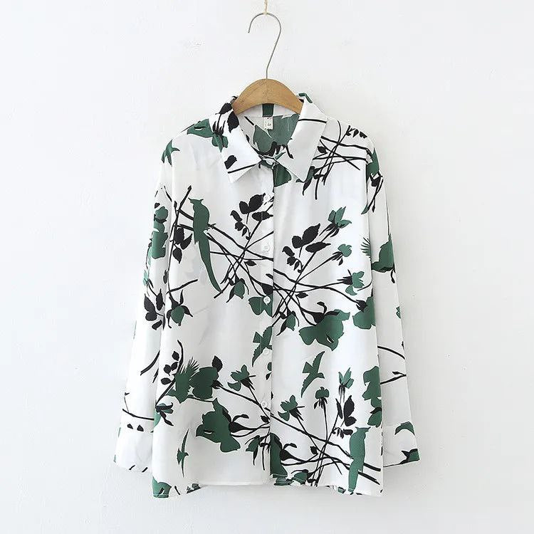 Women Black Floral Print Shirt Top