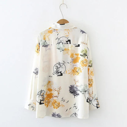 Women Floral Whisper Casual Shirt Print Top